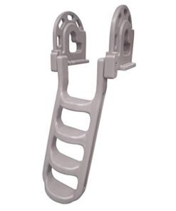 Dock Edge Dock Ladder, 4 - Step, Flip Up, Stand Off - Grey