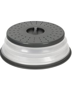 Tovolo - Vented Collapsible Microwave Splatter Proof Food Plate Cover, Charcoal