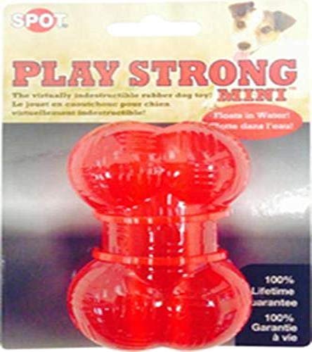 Ethical Dog Ethical Pets 54099 Play Strong Rubber Bone, 3.5", Red