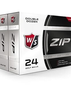 WILSON Staff Zip Double Dozen Golf Balls, White, Large (WGWP25000)