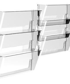 Storex Wall File, 16 x 4 x 7 Inches, Legal, Clear, Case of 6 (70207U06C)