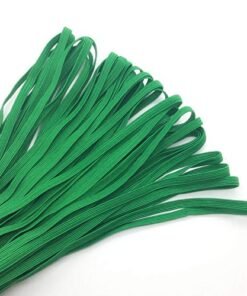 MOPOLIS New 5yds 6mm 1/4 Thickening Satin Elastic Spandex Band Sewing Trim U pick | Color - Green #03