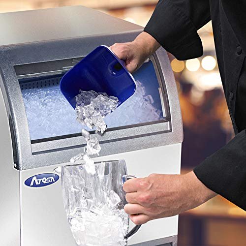 Commercial Ice Maker Machine with Storage Bin, Atosa Stainless Steel Automatic Bars Restaurant, 283lbs/24h - Image 2