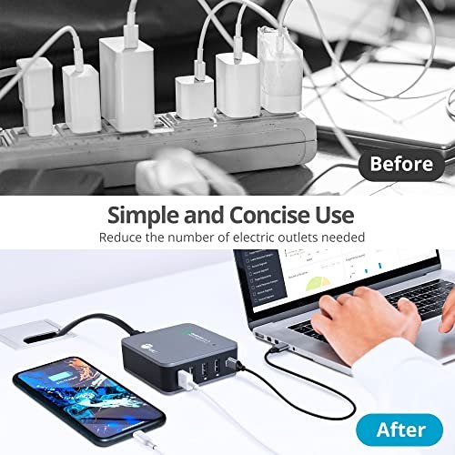 SIIG USB C Charger 5 Port 45W with Quick Charge 3.0 - Image 4